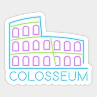 Colosseum Neon Sticker